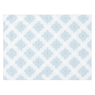 ホワイトサークル金ゴールドクロスキリスト教バプテスマ テーブルクロス