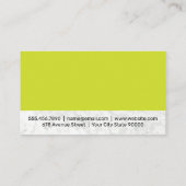 ホワイトシェフハット | 白大理石の背景 名刺 (裏面)