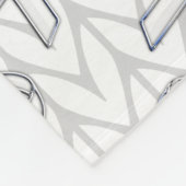 ホワイトシェブロンニットリボン認識度プリント フリースブランケット (角)