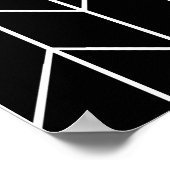 ホワイトシェブロン黒背景シッモダンク ポスター (角)
