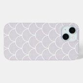 ホワイトシェル型マーメイドスケール模様 Case-Mate iPhoneケース (裏面 (横))