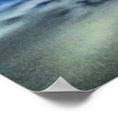 ホワイトシェル秋のリフレクションポスタープリント ポスター (角)