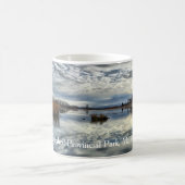 ホワイトシェル秋の反射コーヒーマグ コーヒーマグカップ (中央)