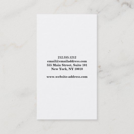 ホワイトシエレガントンガーミュージックギター先生ミュージカル 名刺 (裏面)