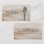 ホワイトシエレガントンガーミュージックボイス先生ミュージカル 名刺 (正面/裏面)