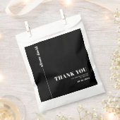 ホワイトシックタイポグラフィミニマリストサンキュー結婚ズ フェイバーバッグ (クリップ留めされた状態)