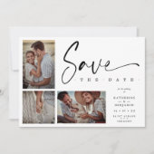 ホワイトシックトレンディー結婚コラージュのCovid19 3枚 (正面)