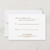 ホワイトシック |プレインレザーエレガントルックギフトカード (裏面)