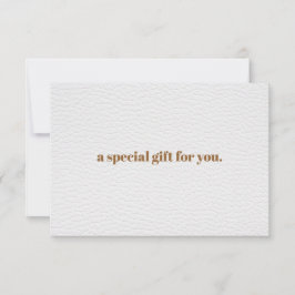 ホワイトシック |プレインレザーエレガントルックギフトカード