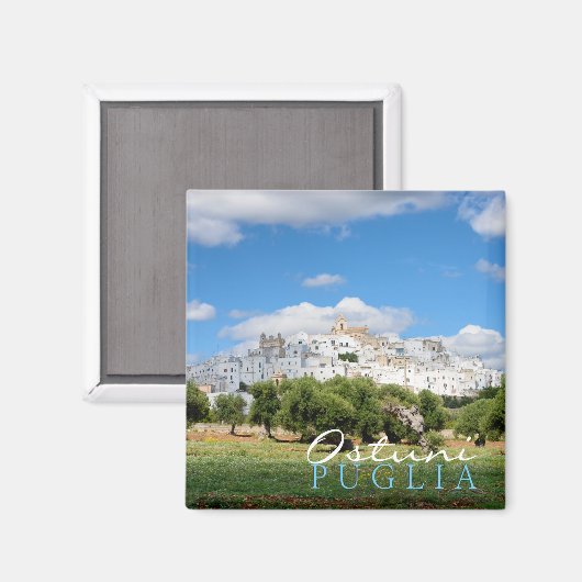 ホワイトシティオストゥニプーリア文字磁石 マグネット (正面/裏面)