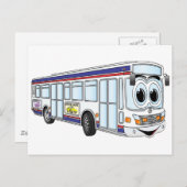 ホワイトシティバス カートゥーン ポストカード (正面/裏面)