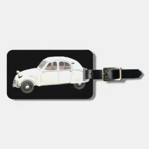 ホワイトシトロエン2CV ラゲッジタグ