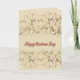 ホワイトシャクナゲヴィンテージハッピーマザーズデイ カード