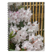 ホワイトシャクナゲ開花と竹フェンスフローラ ノートブック (正面)