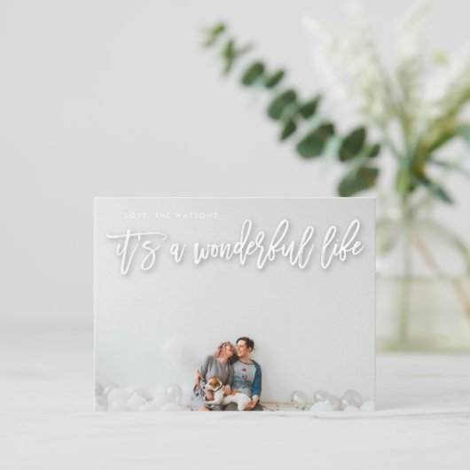 ホワイトシャドー素敵なクリスマス シーズンポストカード (スタンド正面)