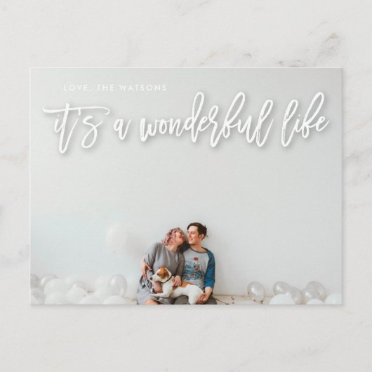 ホワイトシャドー素敵なクリスマス シーズンポストカード (正面)