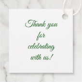 ホワイトシャムロックと緑の（ばちゃばちゃ）跳ねる フェイバータグ (裏面)