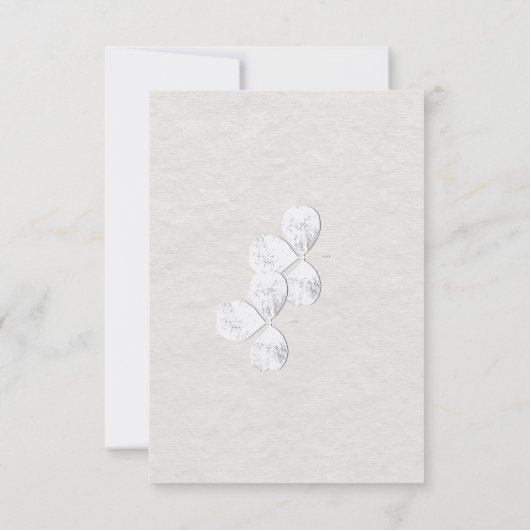 ホワイトシャムロ結婚ックサンキューカード サンキューカード (裏面)