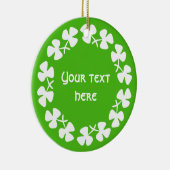 ホワイトシャムロ縁どックス追加文字 セラミックオーナメント (右)