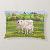 ホワイトシャロレカウカートカーフ牛 アクセントクッション (裏面)