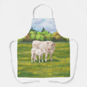 ホワイトシャロレカウカートカーフ牛 エプロン (正面)