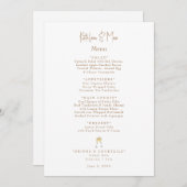 ホワイトシャンパントーストII 婚約パーティー メニュー (正面/裏面)