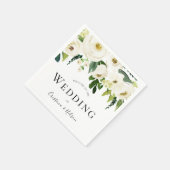 ホワイトシャンパンフラワーウェディングモダンレセプション スタンダードカクテルナプキン (角)