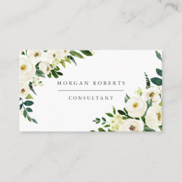 ホワイトシャンパンフラワーズプロフェッショナルまたは美しい 名刺