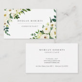 ホワイトシャンパンフラワーズプロフェッショナルまたは美しい 名刺 (正面/裏面)