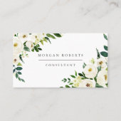 ホワイトシャンパンフラワーズプロフェッショナルまたは美しい 名刺 (正面)