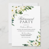 ホワイトシャンパンフラワーズリタイアメントパーティー 招待状 (正面)