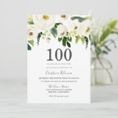 ホワイトシャンパンフラワーズ100thバースデーパーティー 招待状 (スタンド正面)