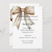 ホワイトシャンパンモスボウ16誕生日 招待状