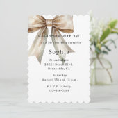 ホワイトシャンパンモスボウ16誕生日 招待状 (スタンド正面)