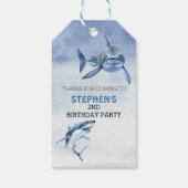 ホワイトシャークの誕生日おめでとう ありがとう ギフトタグ (裏面)