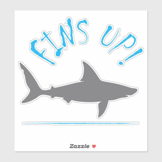 ホワイトシャーク素晴らしスキューバダイビングのフィンおもしろいアップ シール (シート)