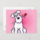 ホワイトシュナウザースイートハートオフリーシュアート™ ポストカード (正面/裏面)
