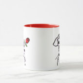 ホワイトシュナウザースウィートアートバラ マグカップ (中央)