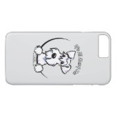 ホワイトシュナウザーIAAMグレー Case-Mate iPhoneケース (裏面(横))