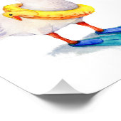 ホワイトシュノーケリングガチョウ フォトプリント            (角)