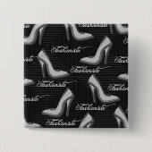 ホワイトシューズファッショニスタボタン 缶バッジ (正面)