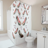 ホワイトシューヒョウのショーカーテン シャワーカーテン (インサイチュ)