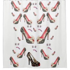 ホワイトシューヒョウのショーカーテン シャワーカーテン