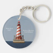 ホワイトショールライトハウスキーチェーン キーホルダー (裏面)