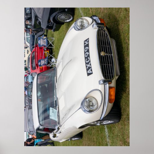 ホワイトシリーズ3ジャガーEタイプ2+2 ポスター (正面)