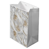 ホワイトシルク&アイボリーシャンペーンパール ミディアムペーパーバッグ (裏面アングル)