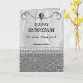 ホワイトシルク&ホワイトパールハッピーリタイアメントカード カード (黄色い花)