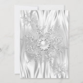 ホワイトシルバーウィンターワンダーランドクリスマスパーティー 招待状 (裏面)