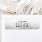 ホワイトシルバーグリッターグラムスパークル ラベル (インサイチュ)