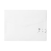 ホワイトシルバーグリッタードットカードラップラのまわりにベル ラップアラウンド宛名ラベル (裏面)